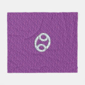 がんモダン〔占星術の〕十二宮図徴候ピンクデジタルカモフラージュ フリースブランケット (正面(横))