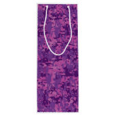 がんモダン〔占星術の〕十二宮図徴候ピンクデジタルカモフラージュ ワインギフトバッグ (裏面)