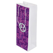 がんモダン〔占星術の〕十二宮図徴候ピンクデジタルカモフラージュ ワインギフトバッグ (正面アングル)