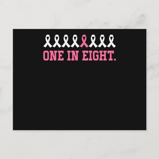 がんリボンが8人に1人 ポストカード (正面)