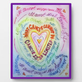 がんレインボーハートア絵画ートのプラーク フォトプラーク (正面)