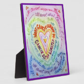 がんレインボーハートア絵画ートのプラーク フォトプラーク (側面)