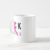 がん乳がん認識度贈与レトロ苦痛 コーヒーマグカップ (正面左)