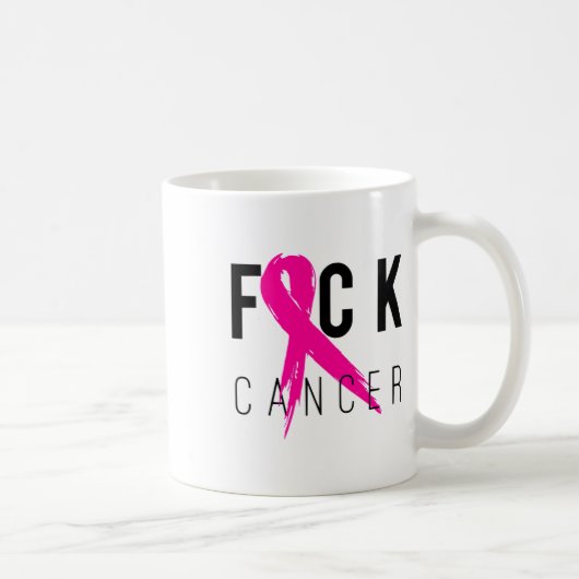 がん乳がん認識度贈与レトロ苦痛 コーヒーマグカップ (右)