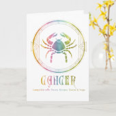 がん互換性誕生日グリーティングカード カード (黄色い花)