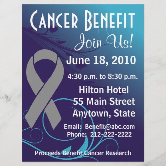がん利益のパーソナライズ – Brain Cancer Flyer チラシ (正面)