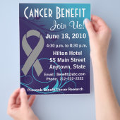 がん利益のパーソナライズ – Brain Cancer Flyer チラシ (手)