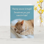 がん勇気付けられるブレイブ子猫健全化 カード (黄色い花)