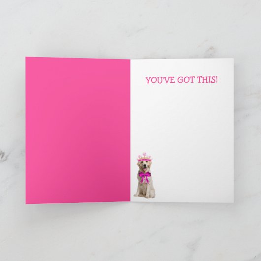 がん化学療法かわいい犬をサポート カード (内部)