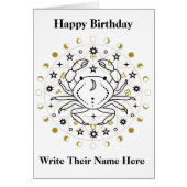 がん占星術誕生日カード6月21日～7月22日 (正面)