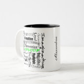 がん占星術〔占星術の〕十二宮図占星術コラージュパターン ツートーンマグカップ (正面左)