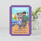 _____がん周年記念パーティの招待状 招待状 (スタンド正面)