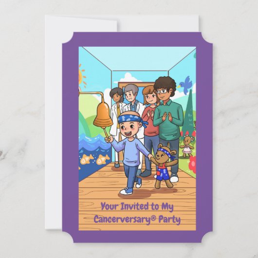 _____がん周年記念パーティの招待状 招待状 (正面)