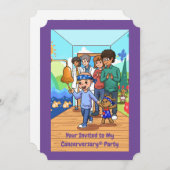 _____がん周年記念パーティの招待状 招待状 (正面/裏面)