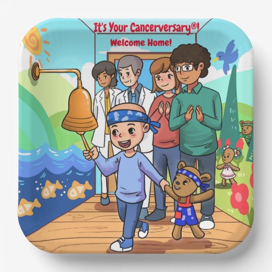 がん周年記念パーティー ペーパープレート (正面)