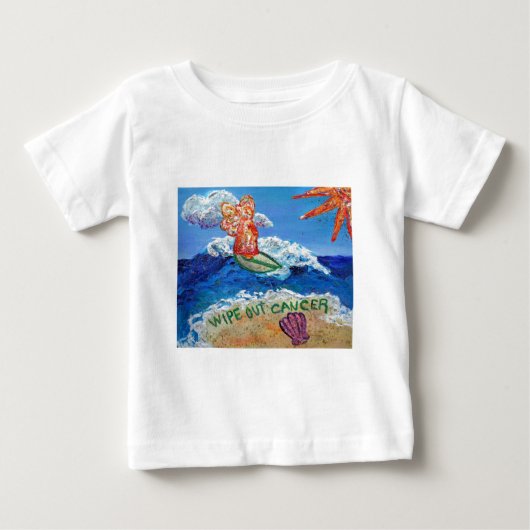 がん天使を一掃する ベビーTシャツ (正面)