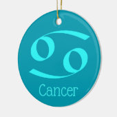 がん太陽標識〔占星術の〕十二宮図記号 セラミックオーナメント (左)