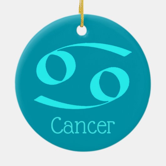 がん太陽標識〔占星術の〕十二宮図記号 セラミックオーナメント (裏面)