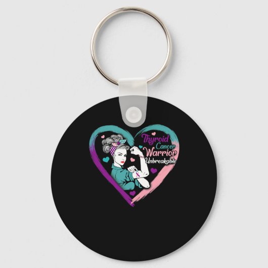 がん女性戦士パープルピンクリボン認識度 キーホルダー (正面)