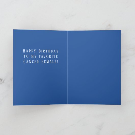 がん女性誕生日カード シーズンカード (内部)
