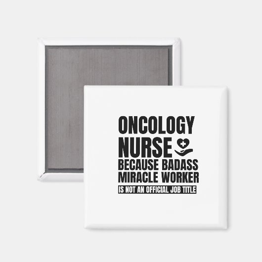 がん学ナース。悪い奇跡の人は駄目だから マグネット (正面/裏面)