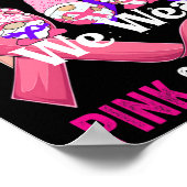 がん家庭内暴力認識度ピンクパープルリブ ポスター (角)