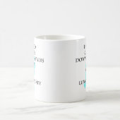 がん弱(薄青リボン) コーヒーマグカップ (中央)