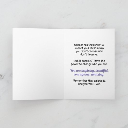 がん患考える者のお客様 – 自分が誰かを覚えておけ カード (内部)