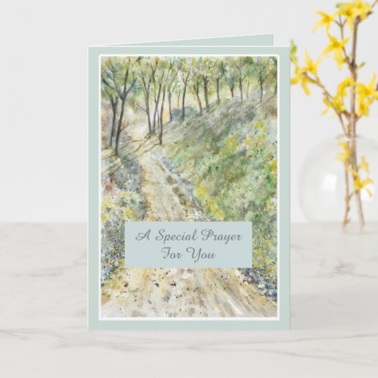 がん患者のための特別な祈りカード カード (黄色い花)