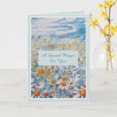 がん患者のための特別な祈りカード カード (黄色い花)