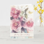 がん患者の勇気付けられる(クリスチャン) カード (黄色い花)