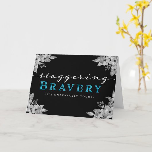 がん患者の勇気付けられる – 驚異的な勇気 カード (黄色い花)