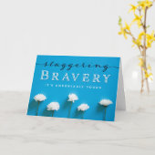 がん患者の勇気付けられる – 驚異的な勇気 カード (黄色い花)