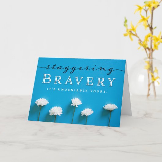 がん患者の勇気付けられる – 驚異的な勇気 カード (黄色い花)