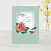 がん患者の希望の宗教的バラを得る カード (黄色い花)