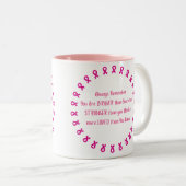 がん患者への贈り物 – 勇敢、強く、愛された ツートーンマグカップ (正面右)
