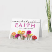 がん患者勇気付けられる – 揺るぎない信仰 カード (正面)