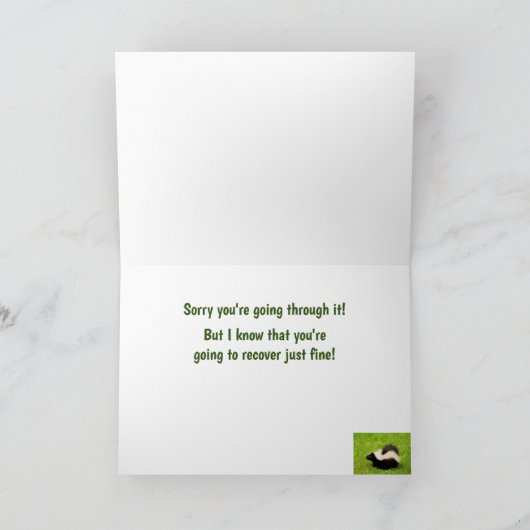 がん悪臭おもしろい勇気付けられる カード (内部)