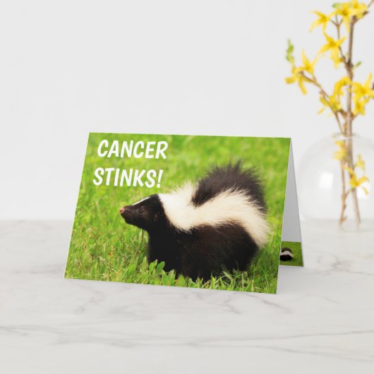 がん悪臭おもしろい勇気付けられる カード (黄色い花)