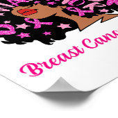 がん戦士クイーンブラックウィメンピンクリボンオクターブ ポスター (角)