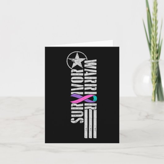 がん戦士サバイバー – 軍隊-スタイル認識度 カード (正面)