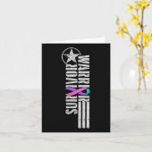 がん戦士サバイバー – 軍隊-スタイル認識度 カード (黄色い花)