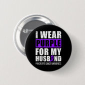 がん戦士パープルリボン膵がんAwa 缶バッジ (正面&裏面)