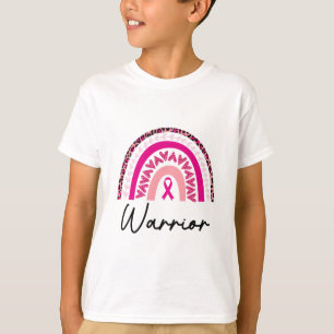 がん戦士ピンク乳がん認識度レインボ Tシャツ