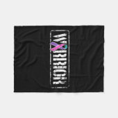 がん戦士 – 軍隊スタイル認識度リボン フリースブランケット (正面(横))