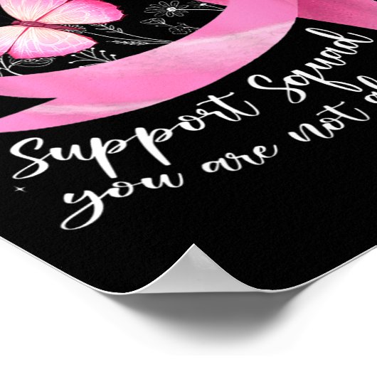 がん支持分隊認識度ピンクリボンバターフ ポスター (角)