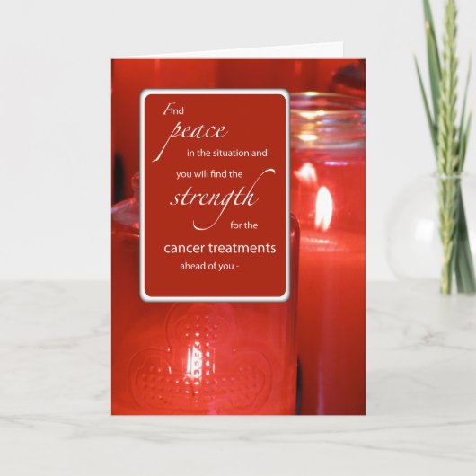 がん支持宗教勇気付けられる平和Red C カード (正面)