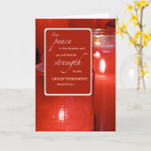 がん支持宗教勇気付けられる平和Red C カード (黄色い花)