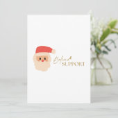 がん支援のクリスマスホリデー招待状 招待状 (スタンド正面)