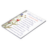 がん支援勇気付けられる野花 ノートブック (左側)